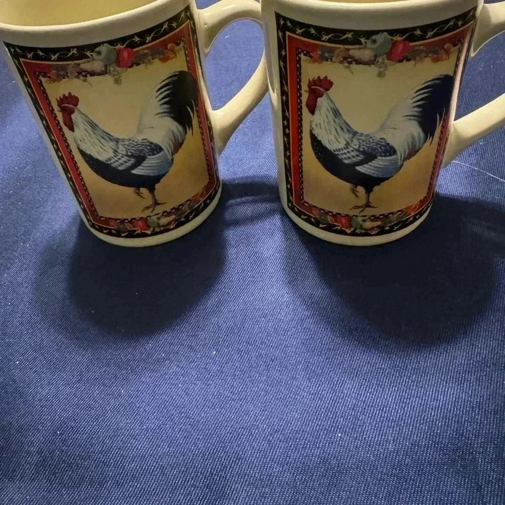 Bay Island Set of Two ROOSTER Mugs - Picture 4 of 11